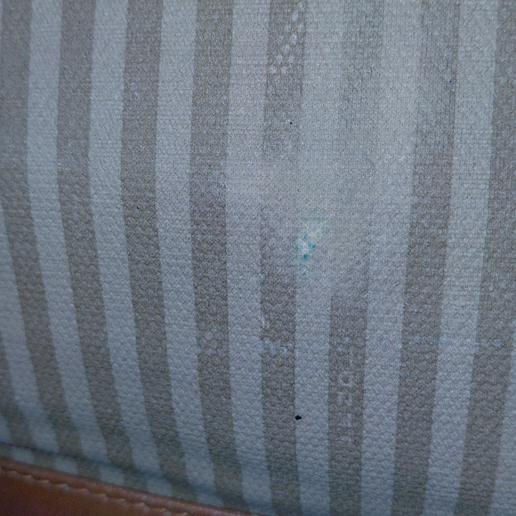 Fendi Vtg Penguin Striped Canvas Bucket Drawstring Crossbody Bag - Picture 9 of 17